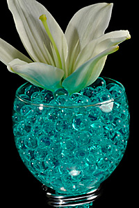Teal Gel Floral Water To Beads