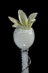 White Gel Floral Water To Beads