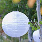 Solar Powered 14 Inch White Lantern-Dual WHITE LED'S