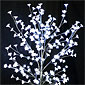 White LED Cherry Tree With 208 Acrylic Flowers - 9 Feet Tall