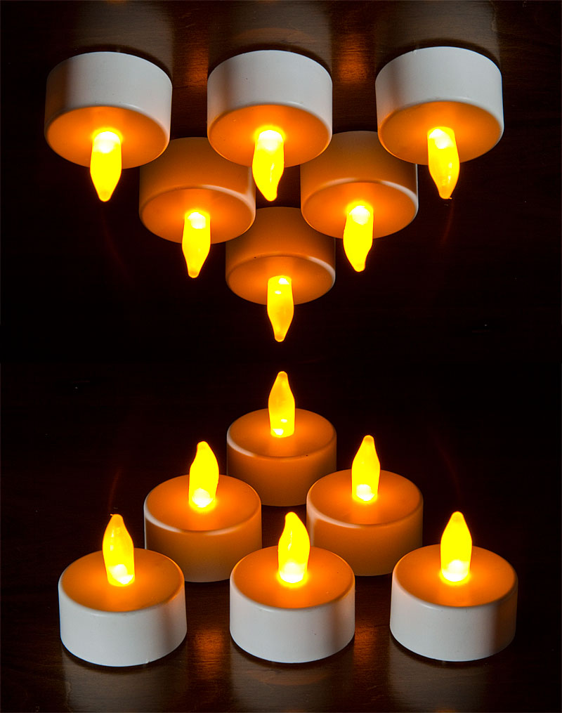 Buy Flickering Flameless Tealights Battery Operated Set Of 6