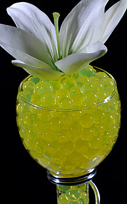 Yellow Gel Floral Water To Beads