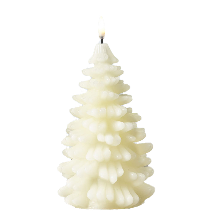 Illuminated Garden Uyuni Flameless Christmas Tree Candle 4.25 x 8 Ivory