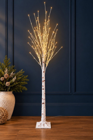 5 Foot White Birch Tree - 150 Warm White LED'S From The Light Garden