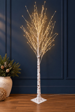 7 Foot White Birch Tree - 240 Warm White LED'S From The Light Garden