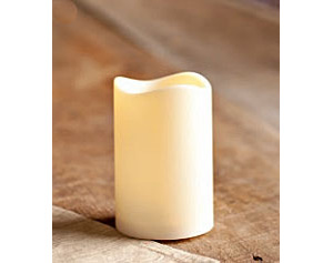 3 x 4 LED Outdoor Flameless Candle  Ivory 5 Hour Timer