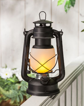 Hurricane Lantern w/ LED Light