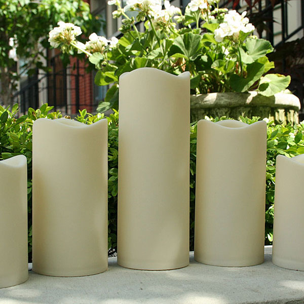 Flameless Indoor Outdoor Resin Candle, Flameless Outdoor Resin Candles With Timer