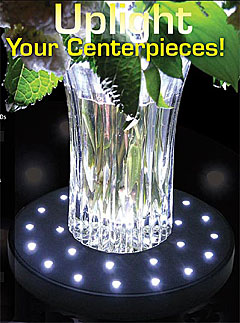 Floral Uplight Base 7 Inch - 23 Bright LED's