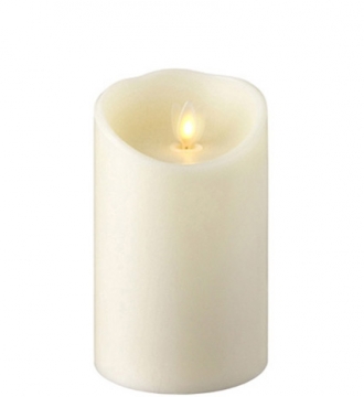 5 Inch Ivory Liown Moving Flame Battery Operated Candle