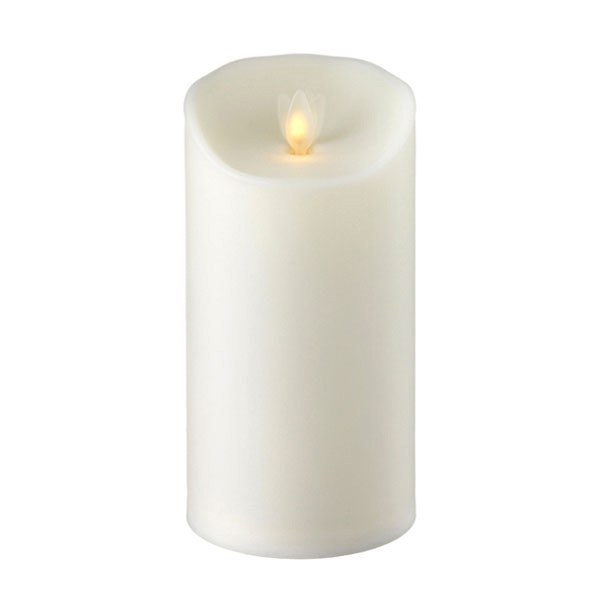 Outdoor 9 Inch Liown Ivory Moving Flame, Battery Operated Outdoor Candles With Timer